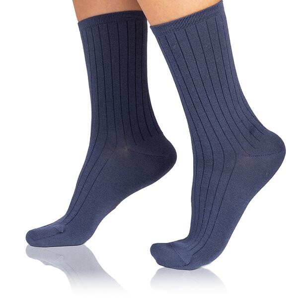 Bellinda 
FANCY RIB MODAL SOCKS - Dámske ponožky z modalu - modrá