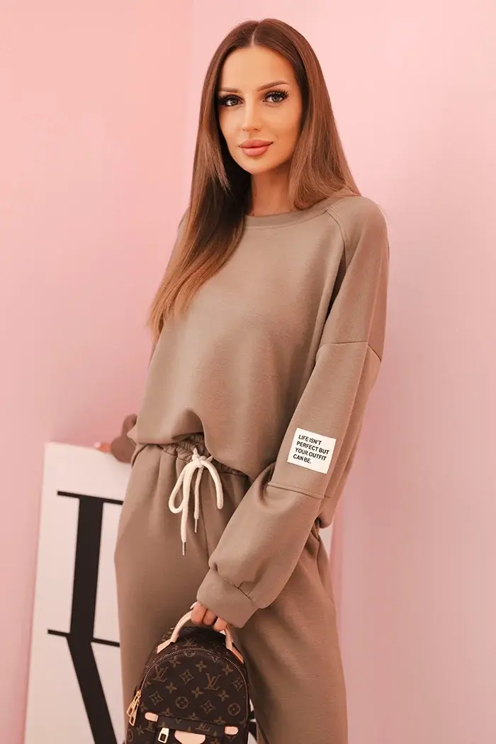 Kesi Włoski Komplet mikina + nohavice maseľko fango