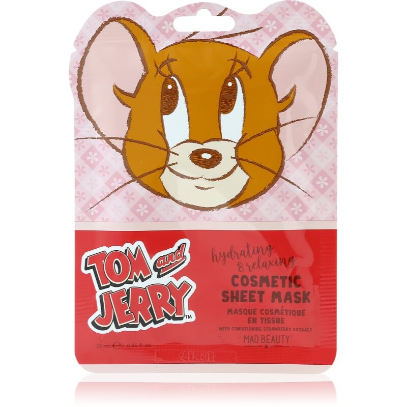 Mad Beauty Tom & Jerry Sheet Mask - Jerry hydratačná plátienková maska s kyselinou hyalurónovou 1 ks