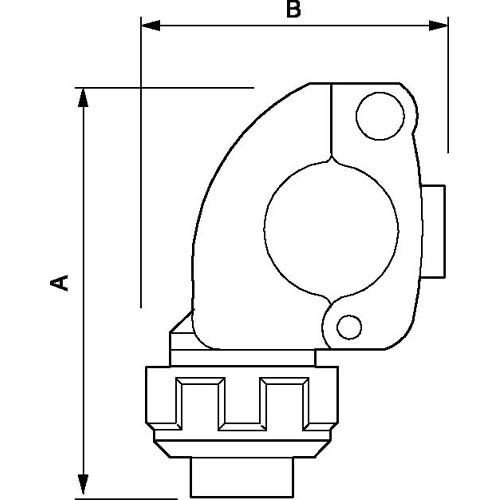 Rozvetvovacia príruba rúr fi 32 mm x 1/2