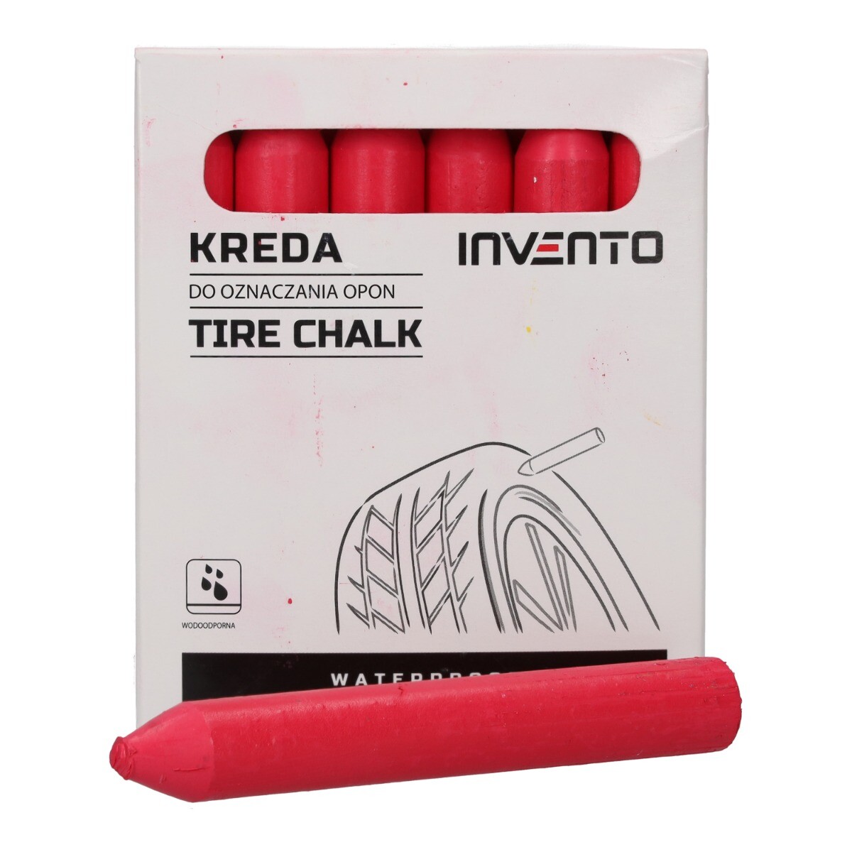 Waterproof marking chalk INVENTO, red - waterproof