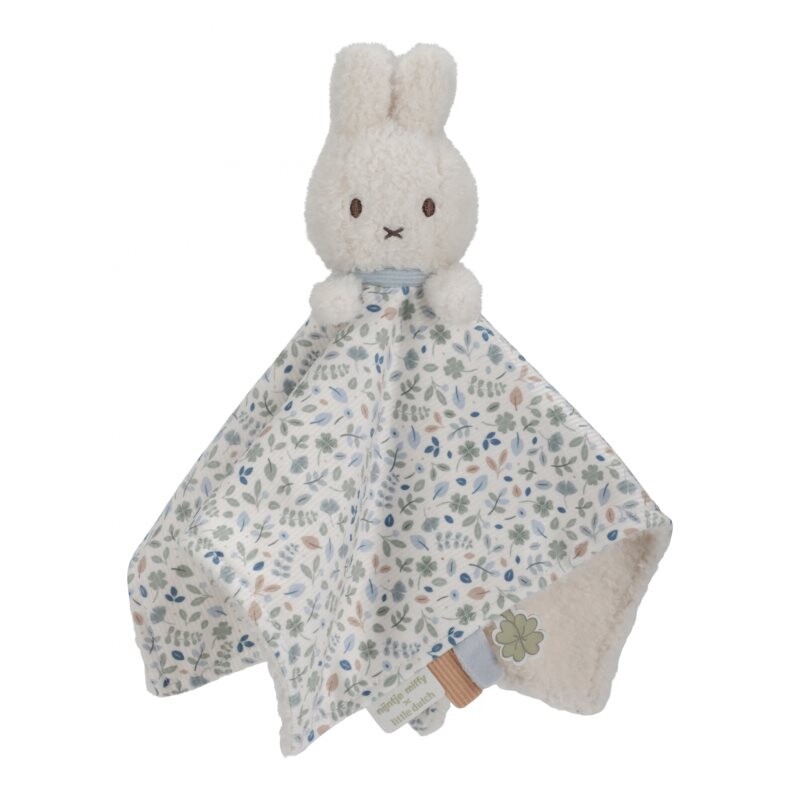 Little Dutch Miffy Fluffy Lucky Leaves Cuddle Cloth uspávačik 0 m+ Blue 1 ks