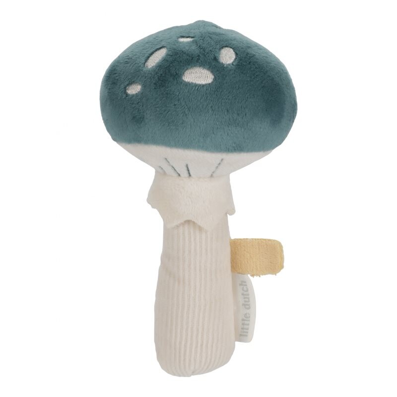 Little Dutch Forest Friends Rattle Mushroom hrkálka 0 m+ Blue 1 ks