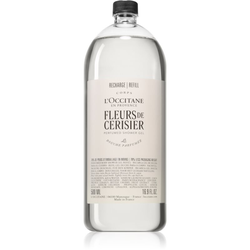 L’Occitane Fleurs de Cerisier sprchový gél Refill 500 ml