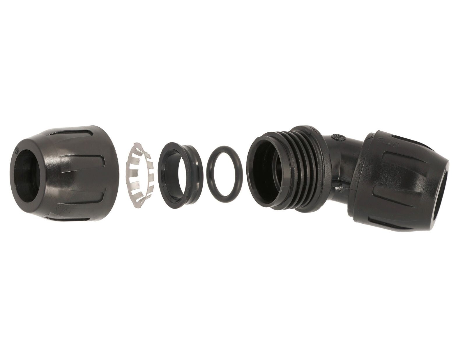 Spojka na rúry 45 st fi 20 mm polymérová