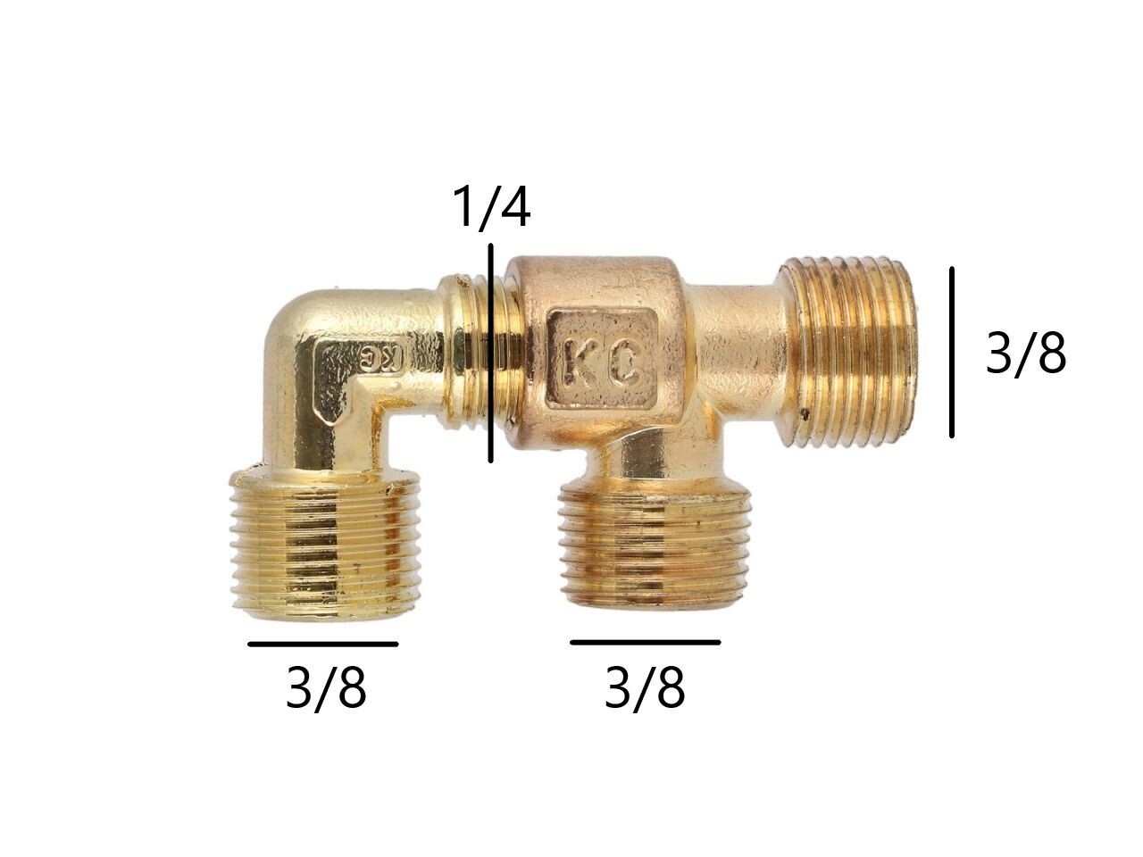 Hlavový trojcestný ventil 3/8