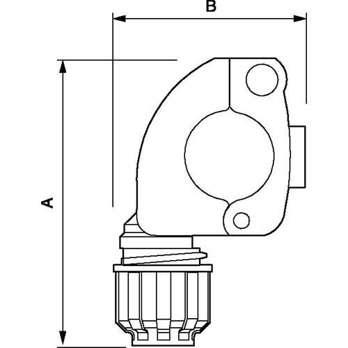 Príruba na odbočku rúry fi 25 x 20 mm