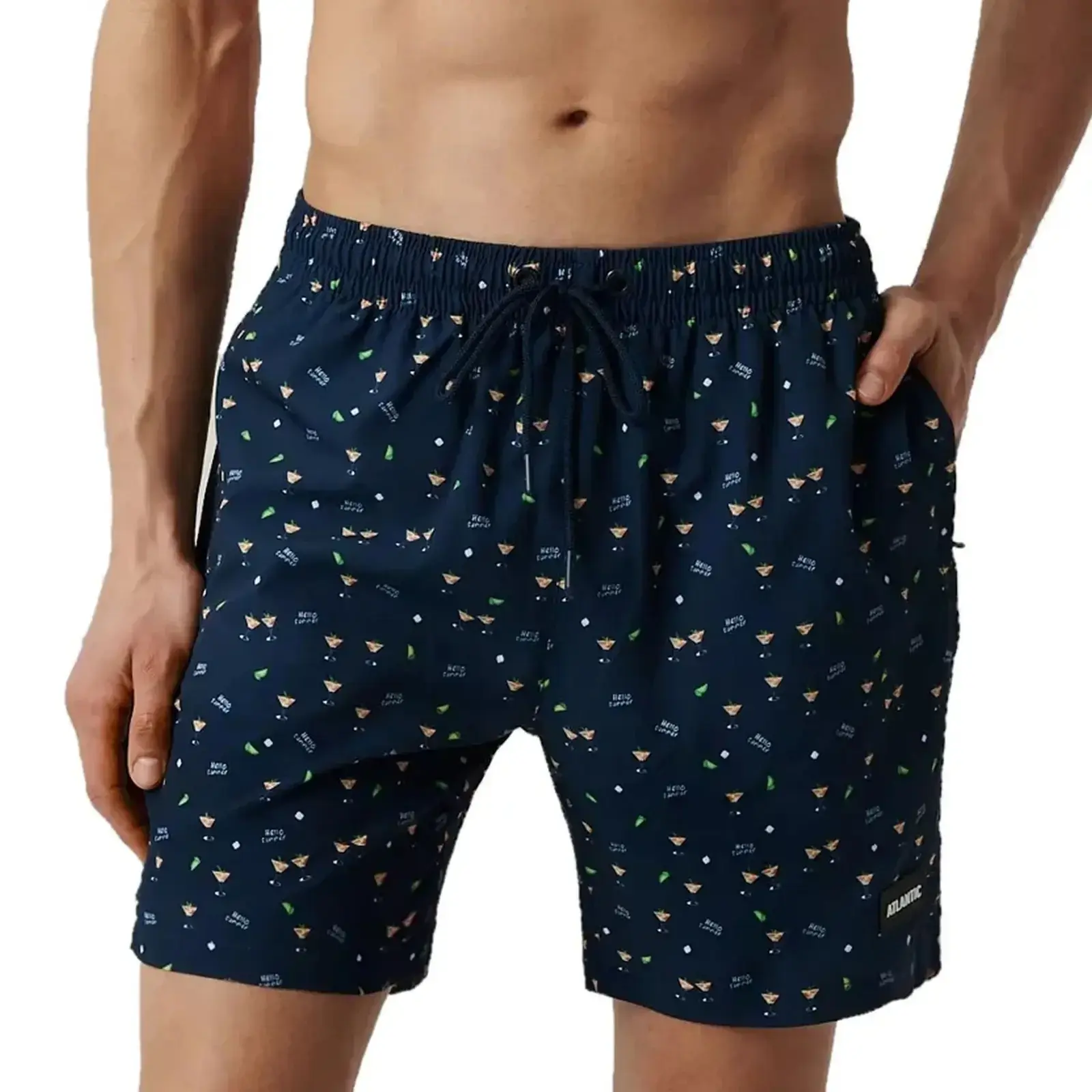 Pánske plavky 221 modrá - Atlantic tmavě modrá M