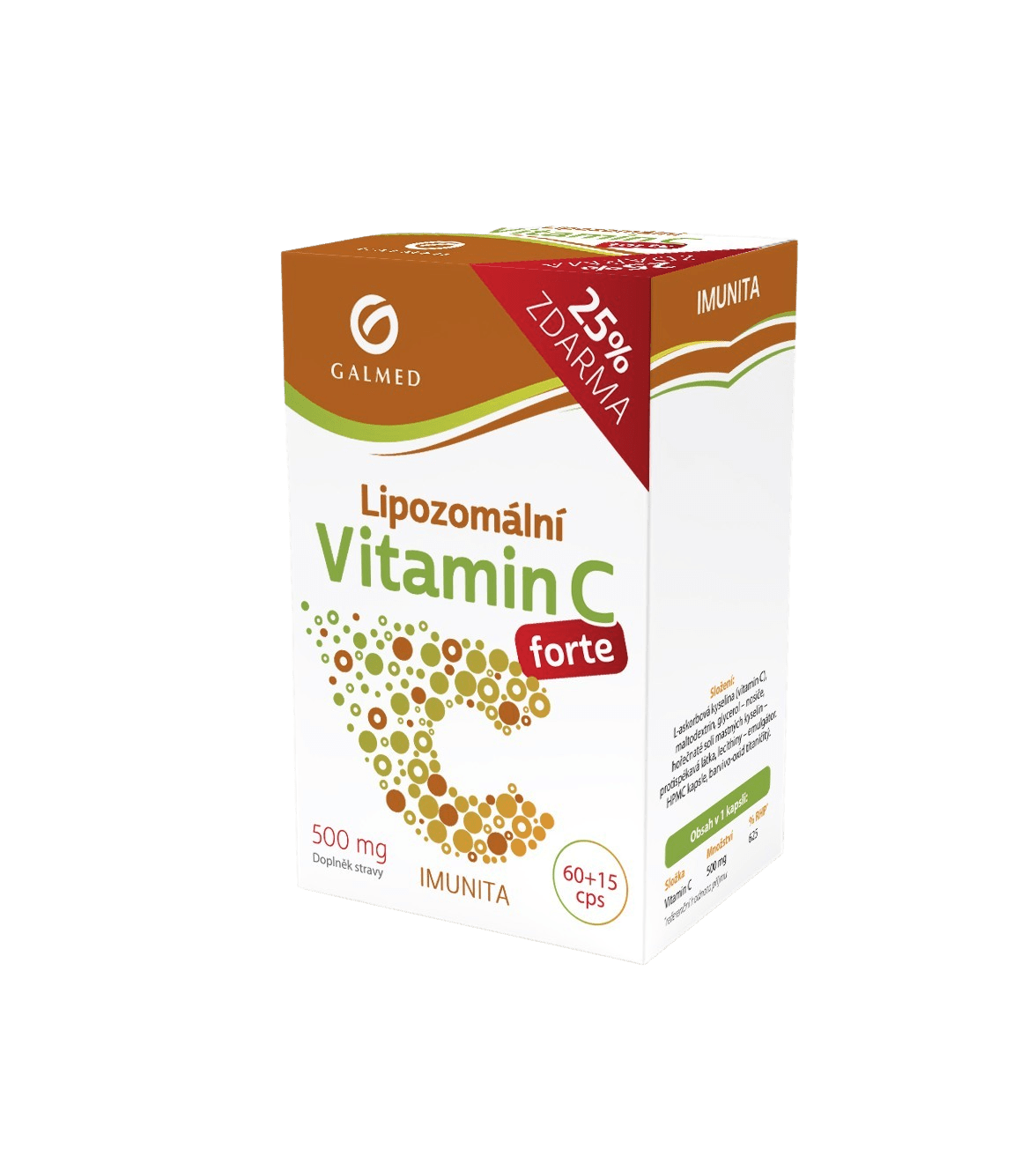 GALMED Vitamín C lipozomálny forte 500mg 75 kapsúl