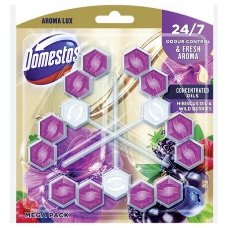 Domestos Aroma Lux Hibiscus & Wild Berries 3x55g tuhý WC Blok