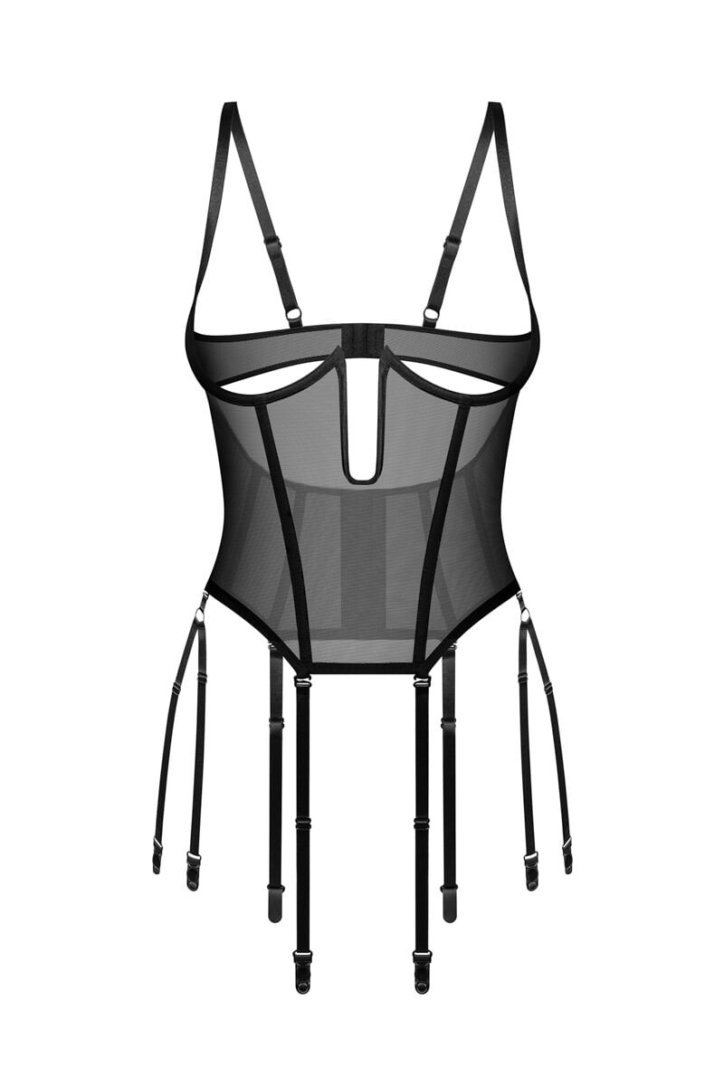 Čierny open-bra korzet Euphori