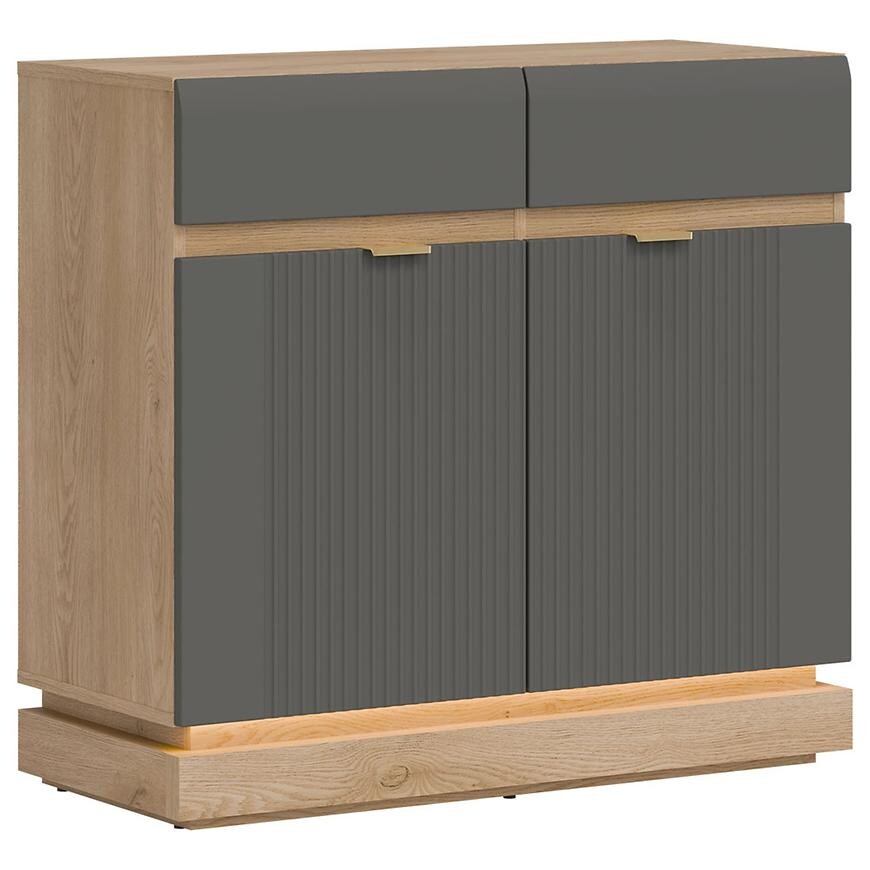 Komoda Milton ML02 dub crem torro sivý