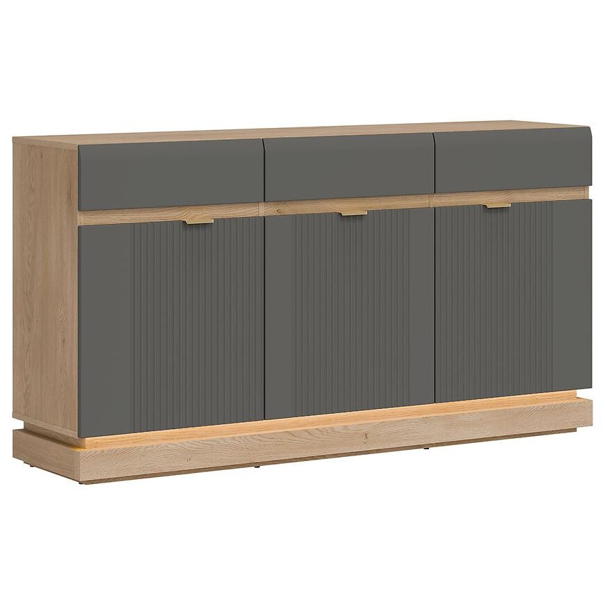 Komoda Milton ML03 dub crem torro sivý