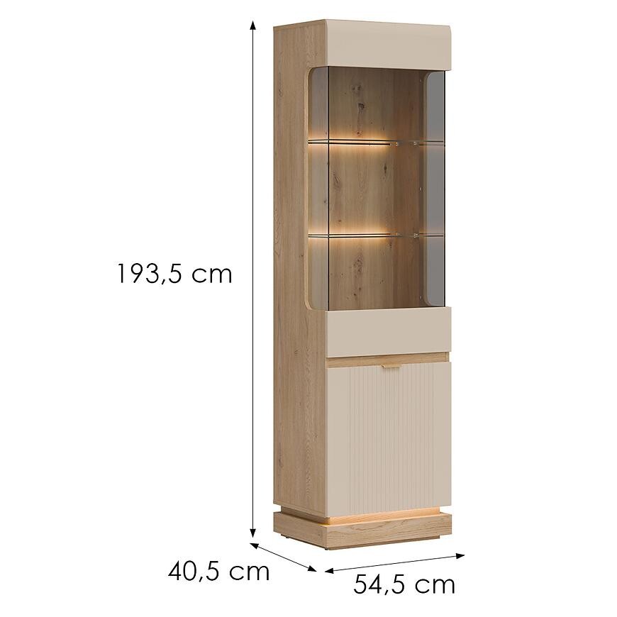 Vitrína L/P  Milton Ml05 Dub Crem Torro Kremona