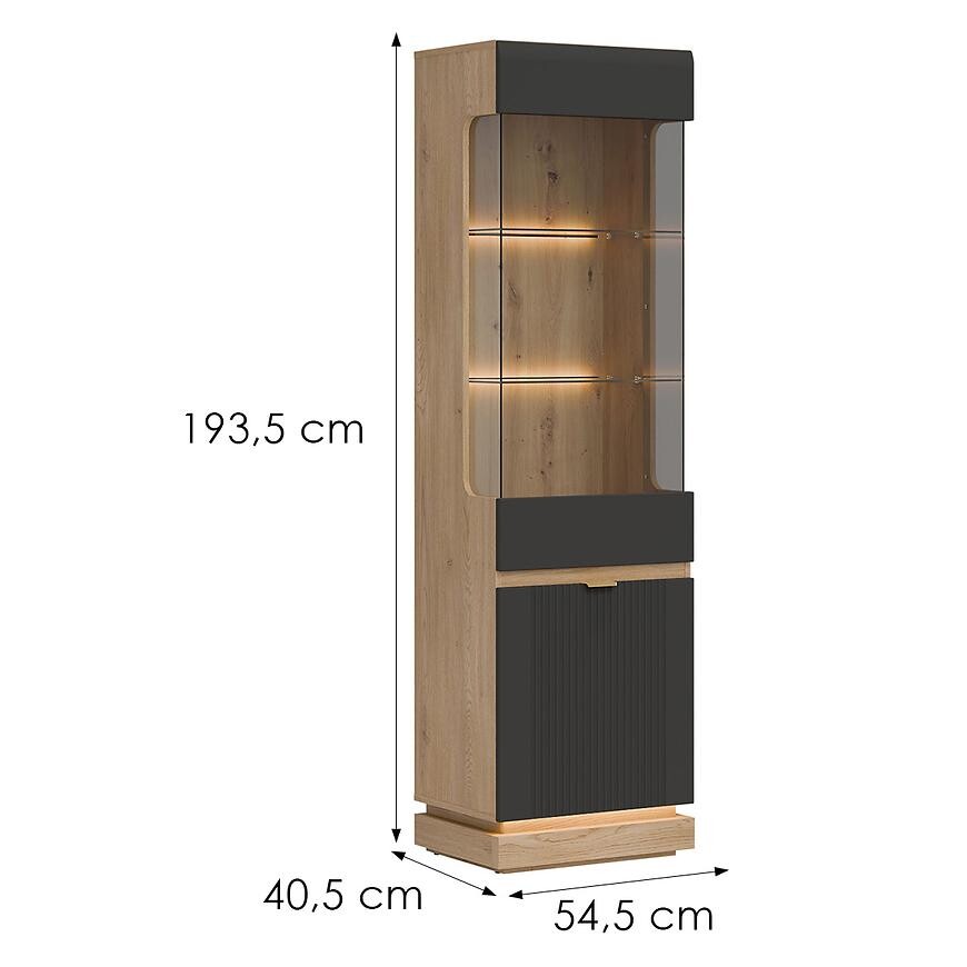 Vitrína L/P  Milton Ml05 Dub Crem Torro Antracit