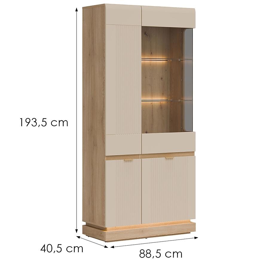 Vitrína Milton Ml06 Dub Crem Torro Kremona