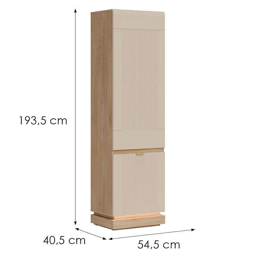 Vitrína L/P Milton Ml07 Dub Crem Torro Kremona