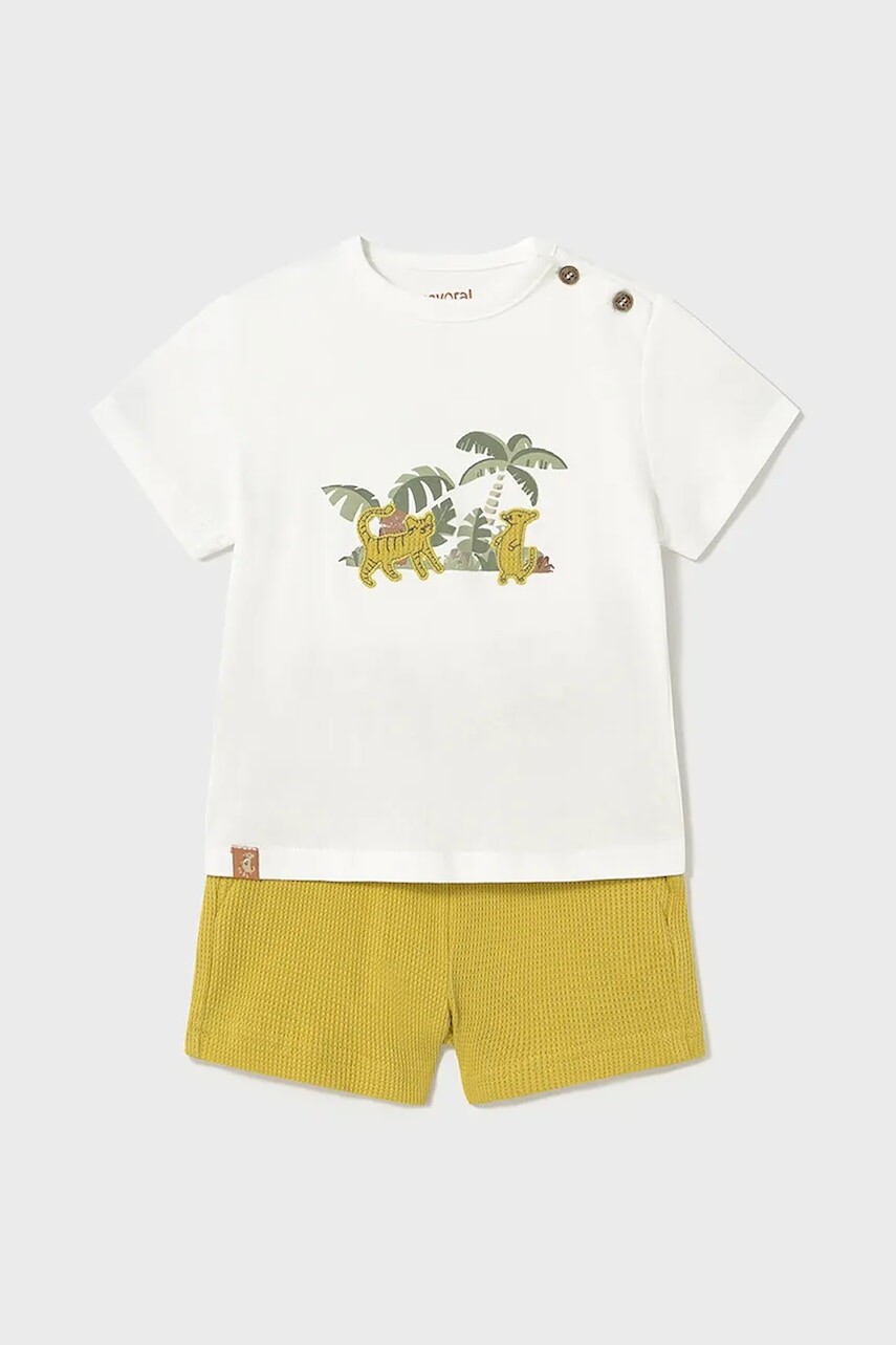 Detská bavlnená súprava Mayoral žltá farba, 1653