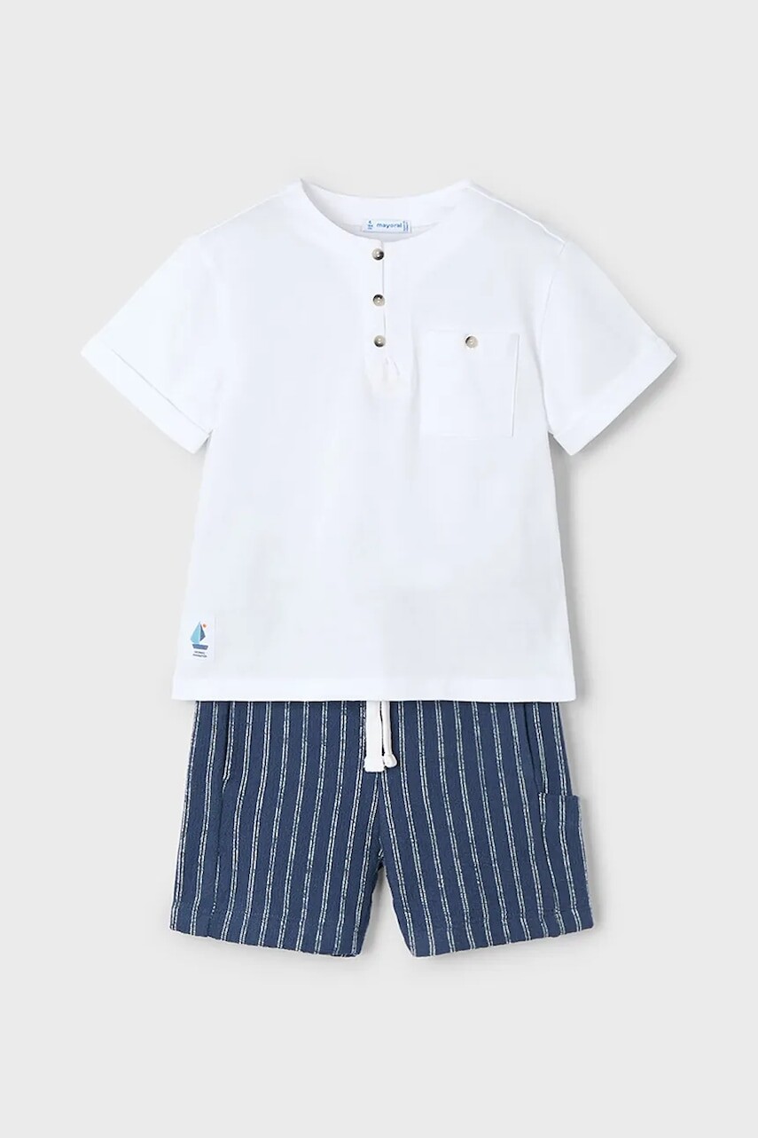 Detská bavlnená súprava Mayoral tmavomodrá farba, 3603