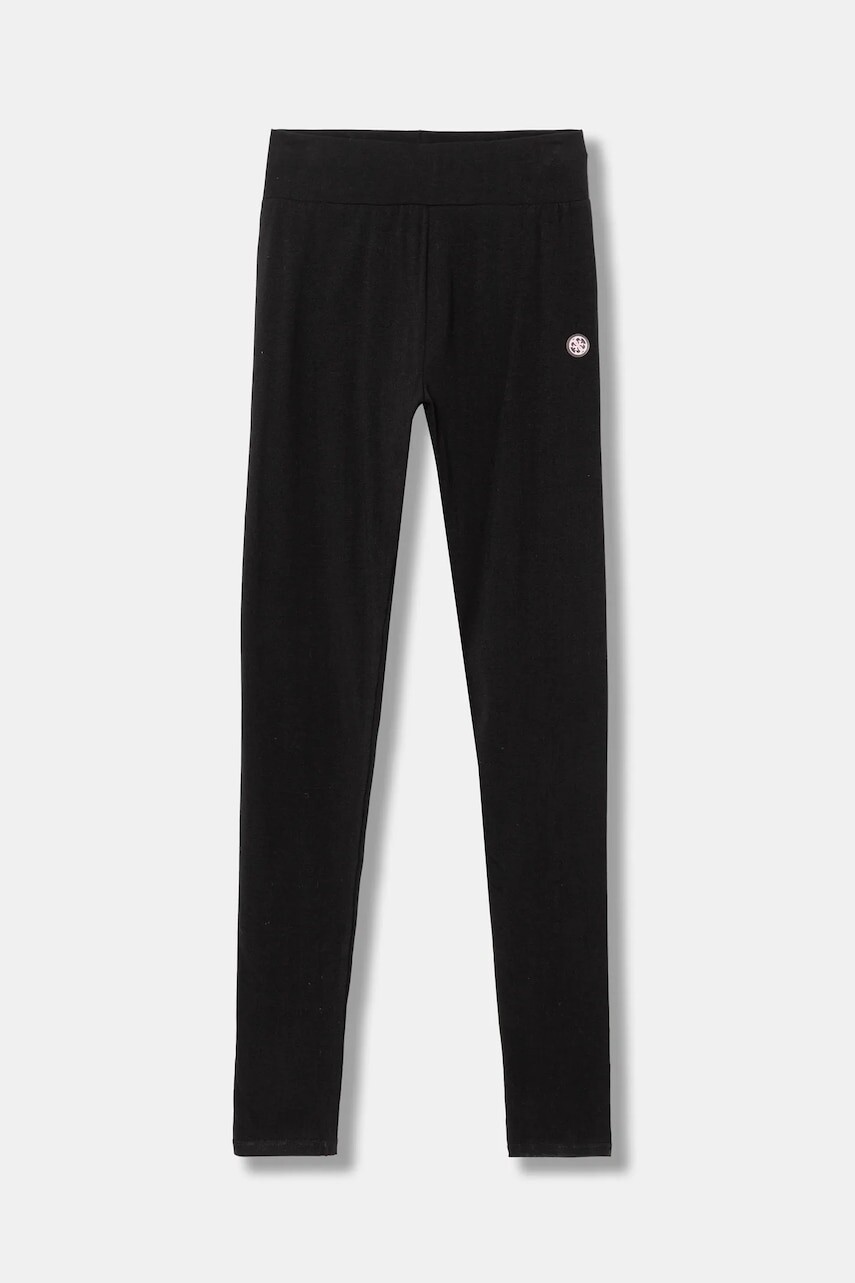Detské legíny Guess čierna farba, jednofarebné, J5RB01 J1314