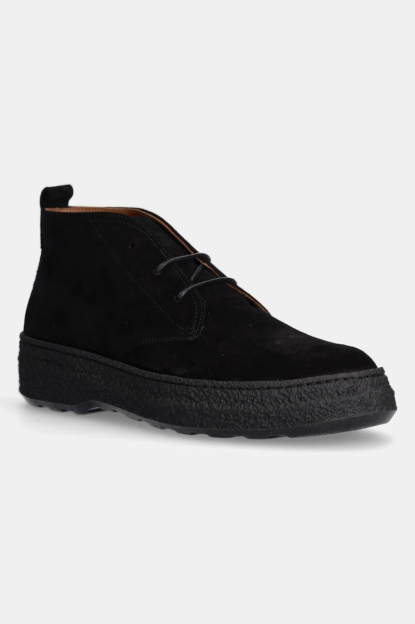 Semišové topánky Polo Ralph Lauren Aldis Chukka pánske, čierna farba, 812958779002