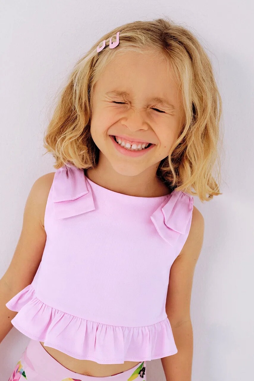 Detská bavlnená blúzka Mayoral ružová farba, vzorovaná, 3023