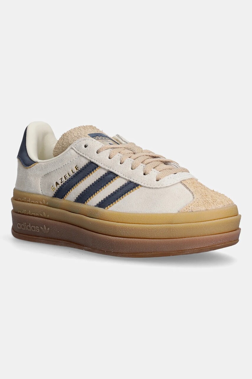 Kožené tenisky adidas Originals Gazelle Bold béžová farba, JQ5126