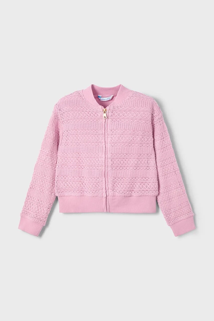 Detský sveter Mayoral ružová farba, 3409