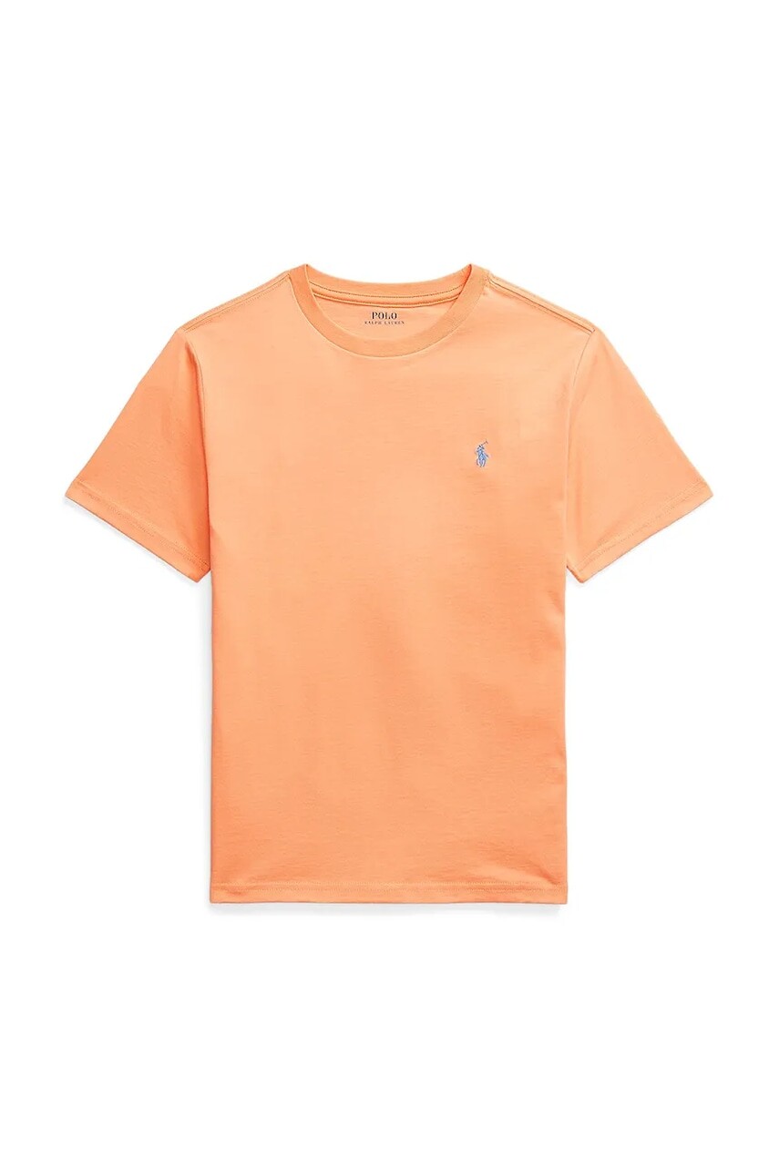 Detské bavlnené tričko Polo Ralph Lauren oranžová farba, jednofarebné, 323832904177
