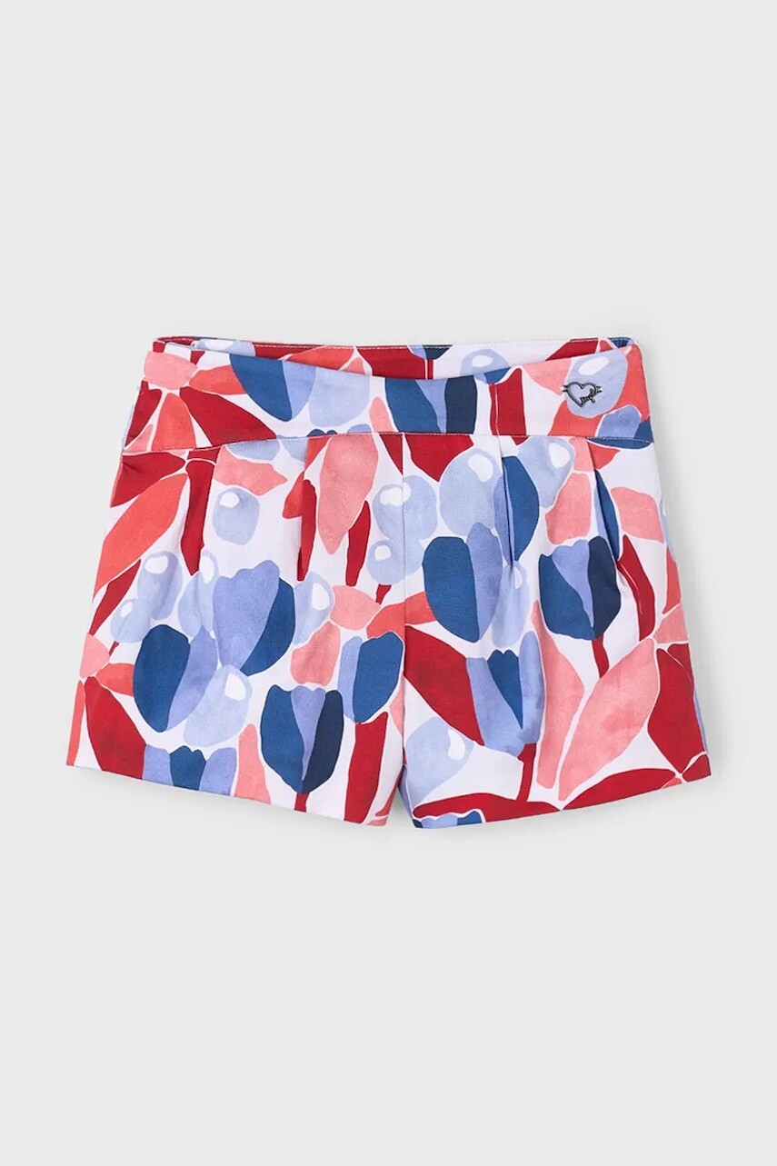Detské bavlnené šortky Mayoral červená farba, vzorované, 3905