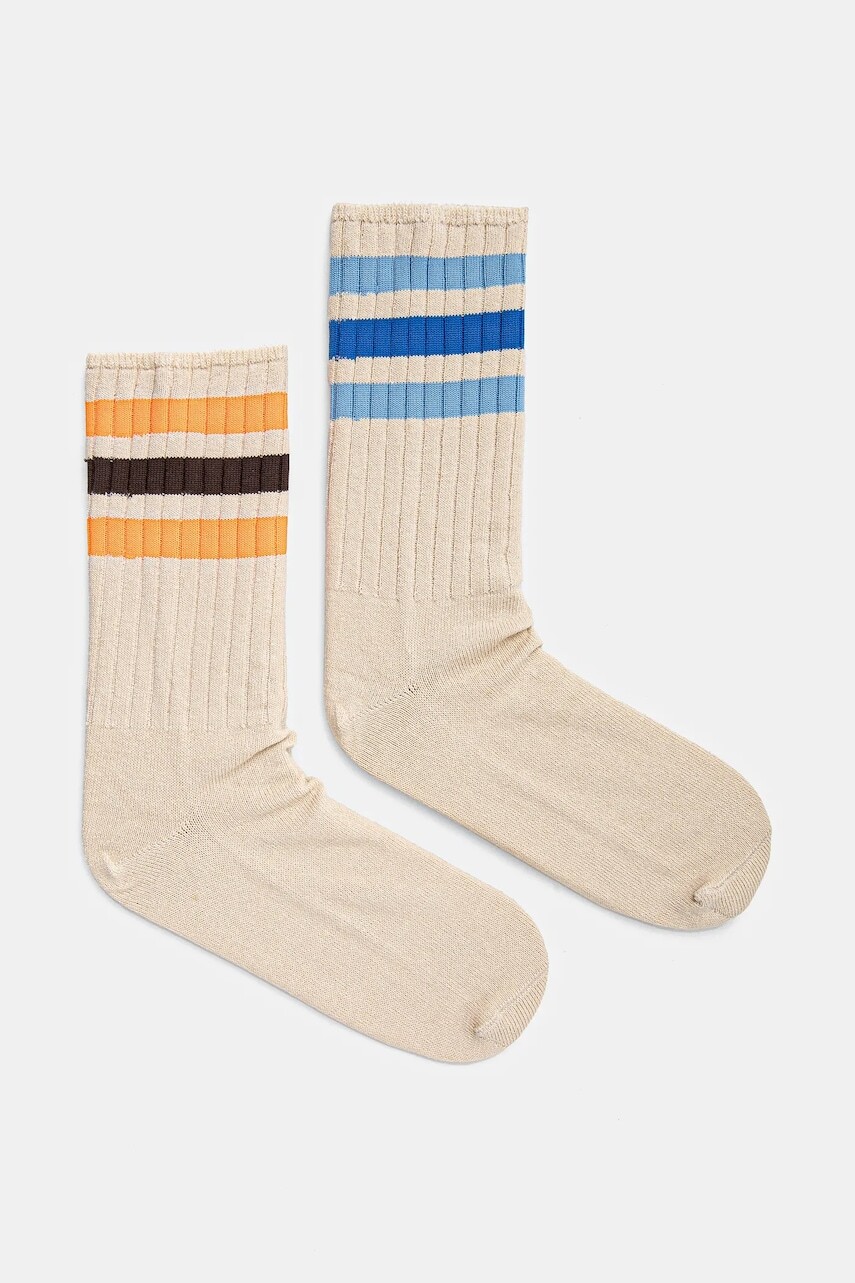 Ponožky z ľanovej zmesi adidas Originals 2-pak béžová farba, JC8625