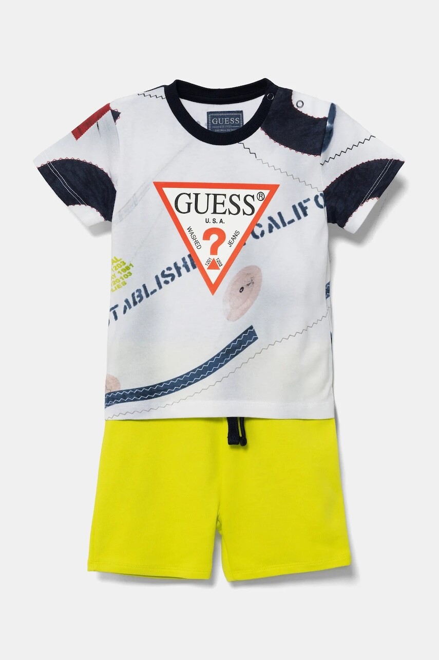 Detská bavlnená súprava Guess zelená farba, I5RG08 K8HM4