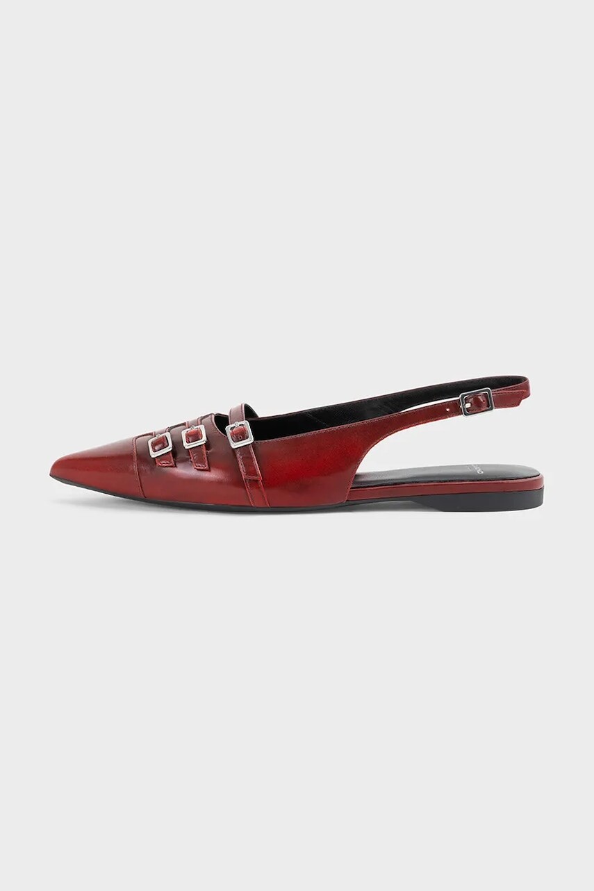 Kožené balerínky Vagabond Shoemakers HERMINE červená farba, s otvorenou pätou, 5533-118-47