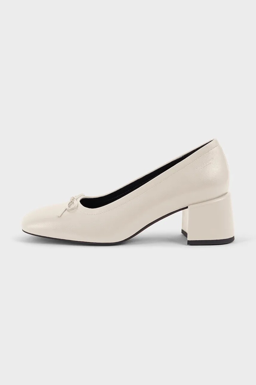 Kožené lodičky Vagabond Shoemakers ADISON béžová farba, na podpätku, 5939-001-02