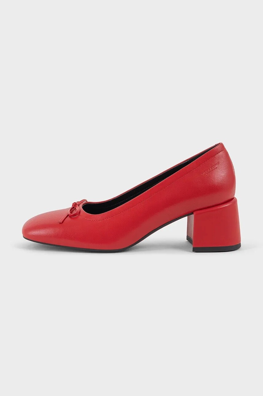 Kožené lodičky Vagabond Shoemakers ADISON červená farba, na podpätku, 5939-001-48