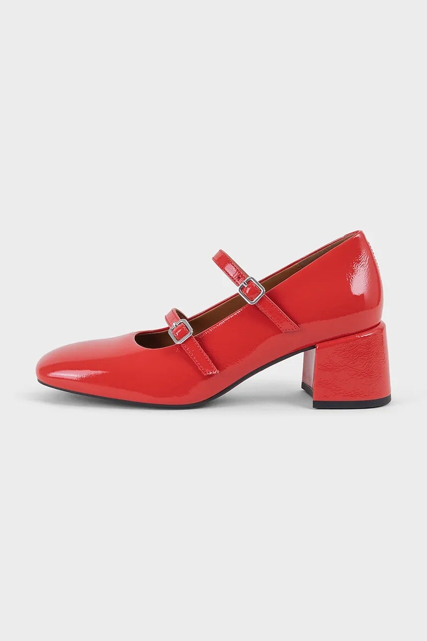 Kožené lodičky Vagabond Shoemakers ADISON červená farba, na podpätku, 5739-160-76