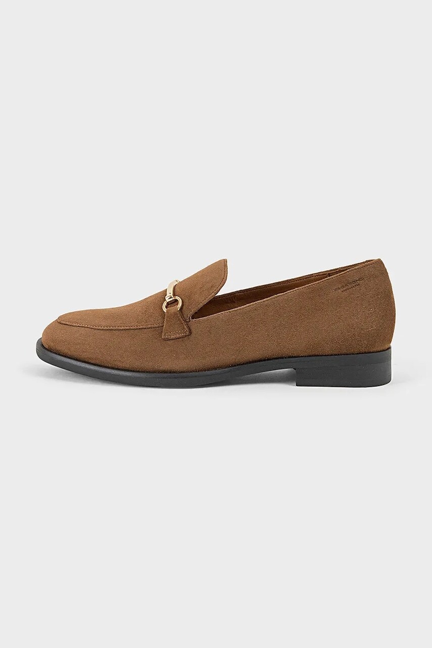 Semišové mokasíny Vagabond Shoemakers HEIDI dámske, hnedá farba, na plochom podpätku, 5909-140-89