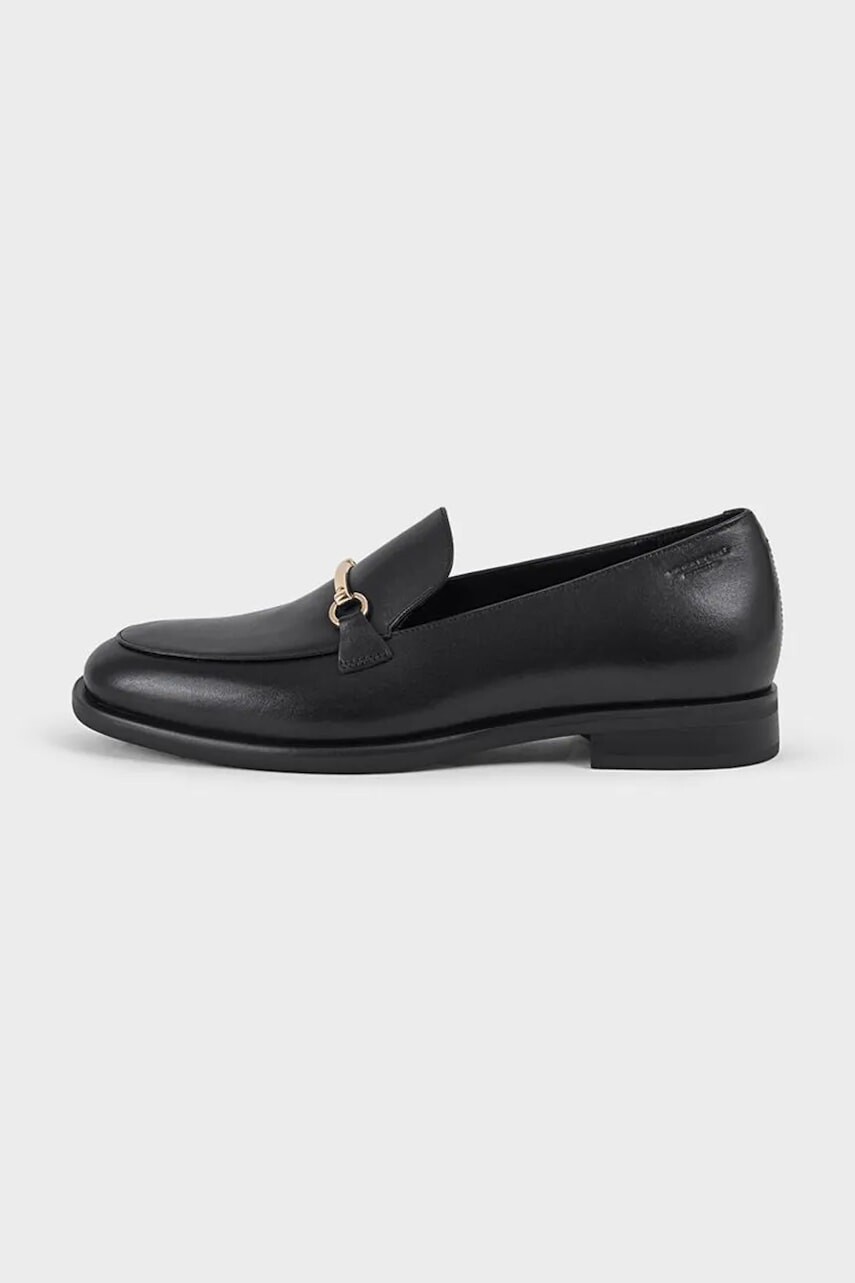 Kožené mokasíny Vagabond Shoemakers HEIDI dámske, čierna farba, na plochom podpätku, 5909-101-20