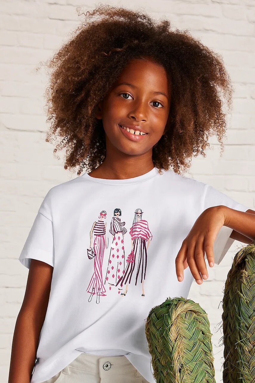 Detské bavlnené tričko Mayoral ružová farba, 6030