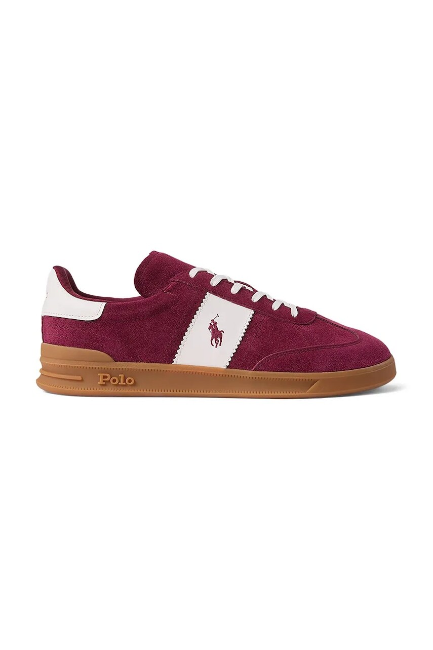 Semišové tenisky Polo Ralph Lauren Hrt Aera Pp fialová farba, 809954903004