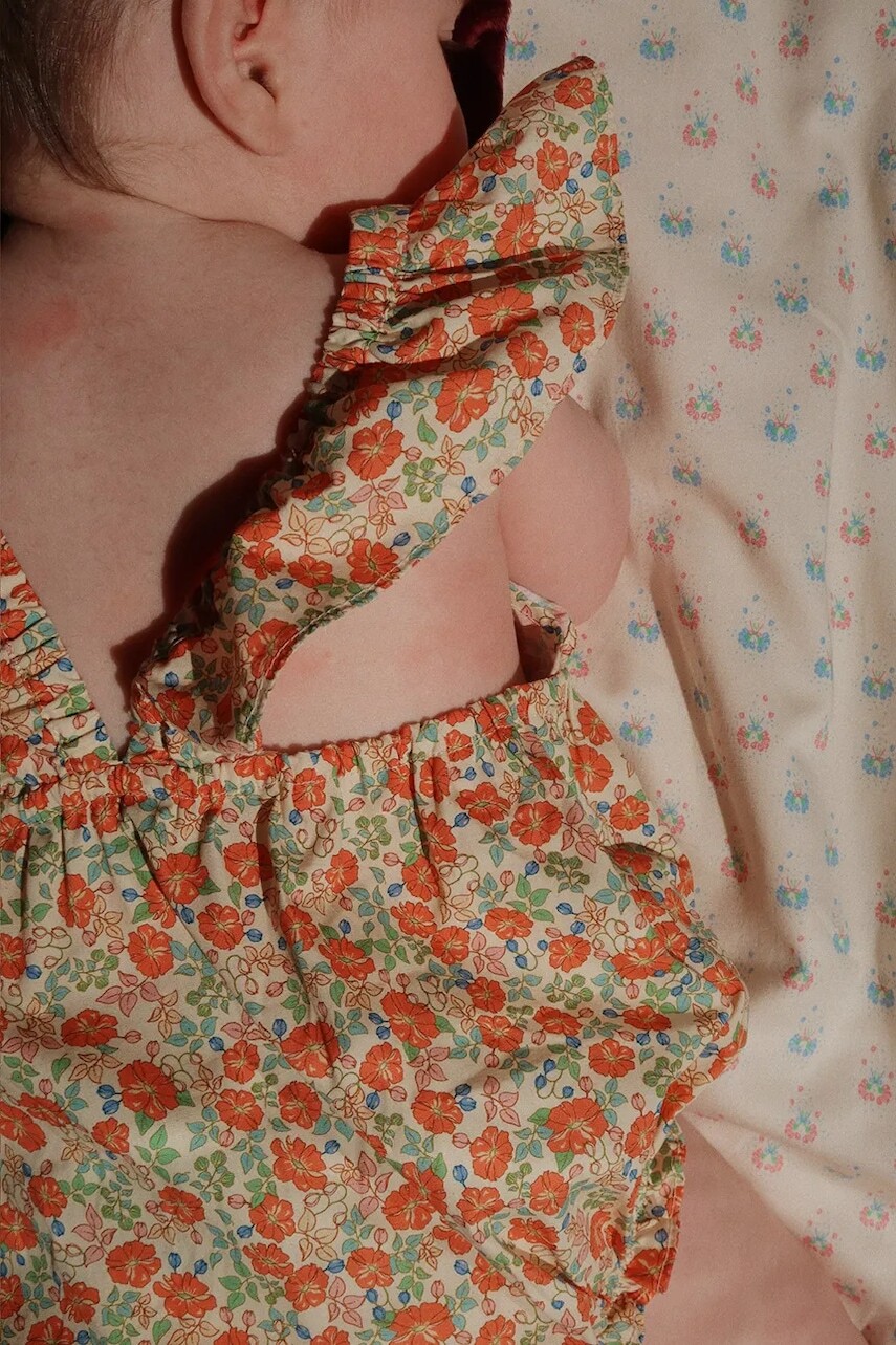 Bavlnené body pre bábätká Konges Sløjd VERBENA ROMPER GOTS KS102299
