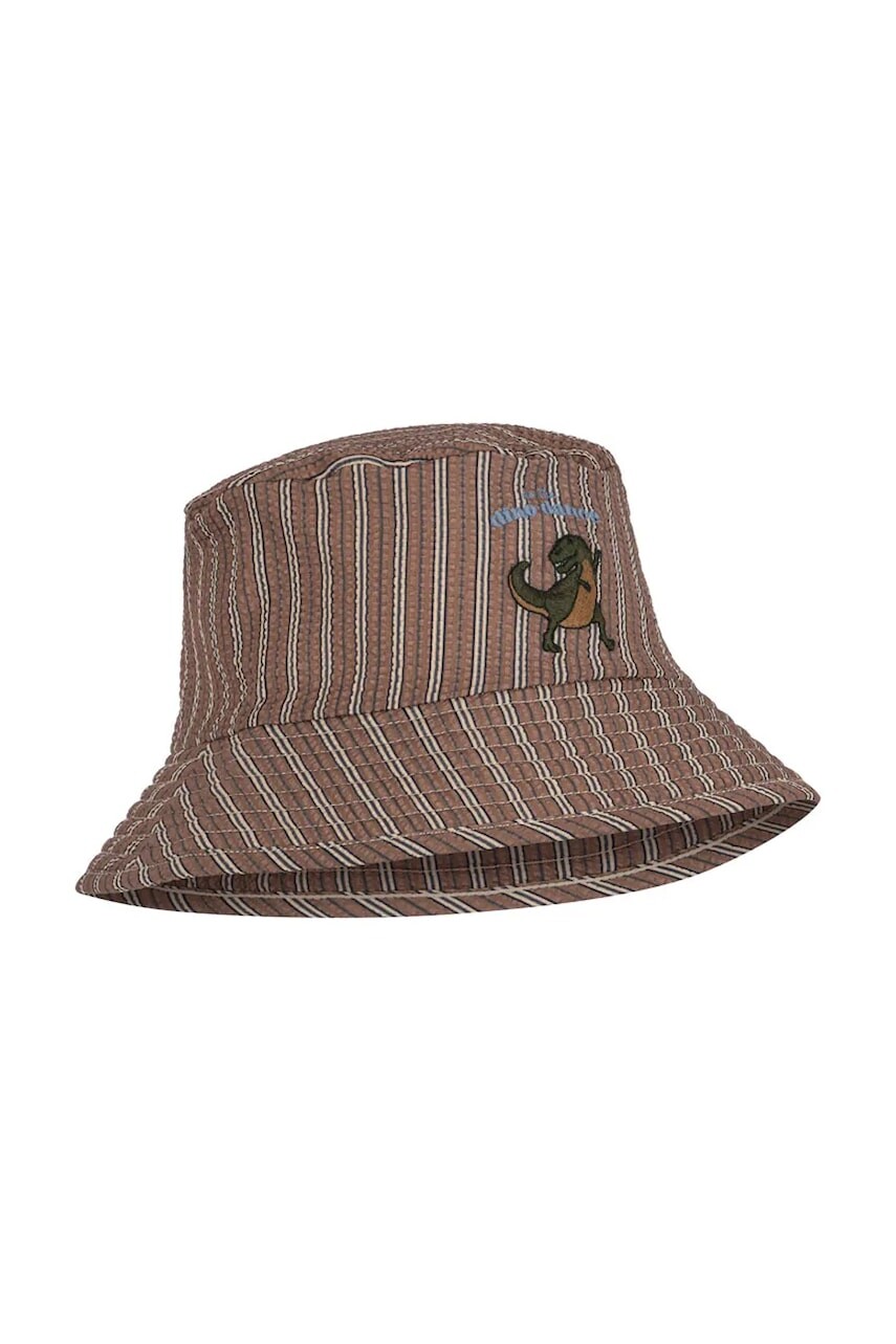 Detský klobúk Konges Sløjd SEER ASNOU BUCKET HAT GRS hnedá farba, KS102497