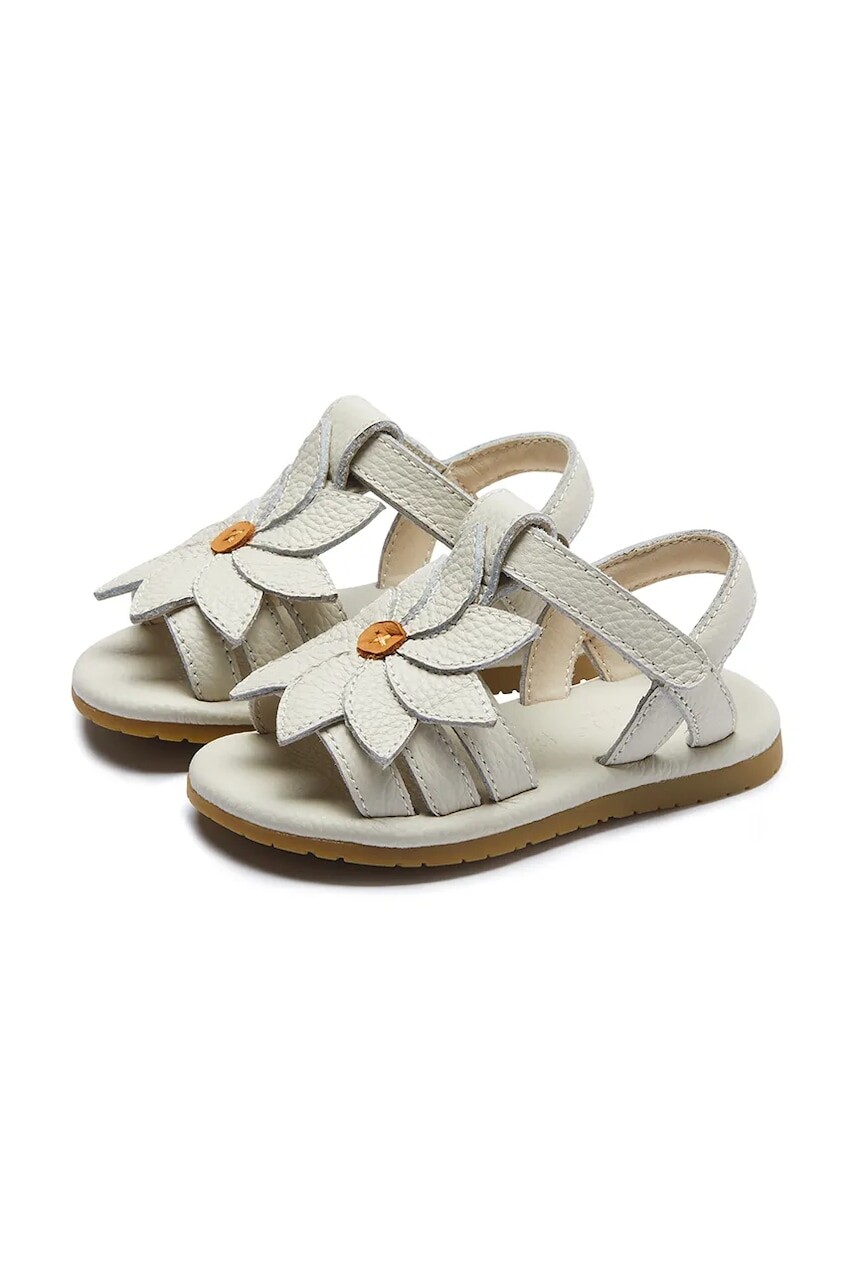Detské kožené sandálky Donsje Jiles Fields Sandals Daisy biela farba, 1501701