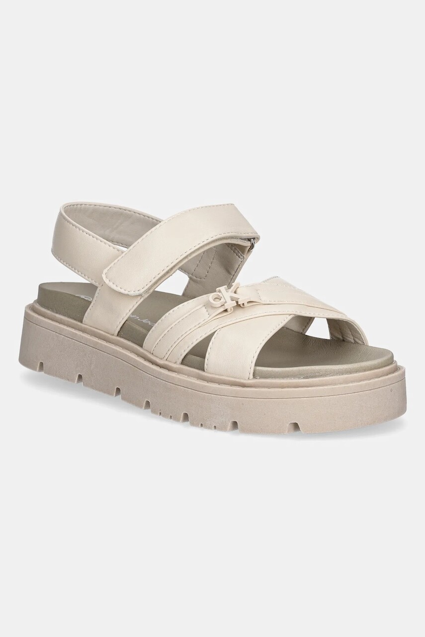 Detské sandále Calvin Klein Jeans béžová farba, V3A2-82044