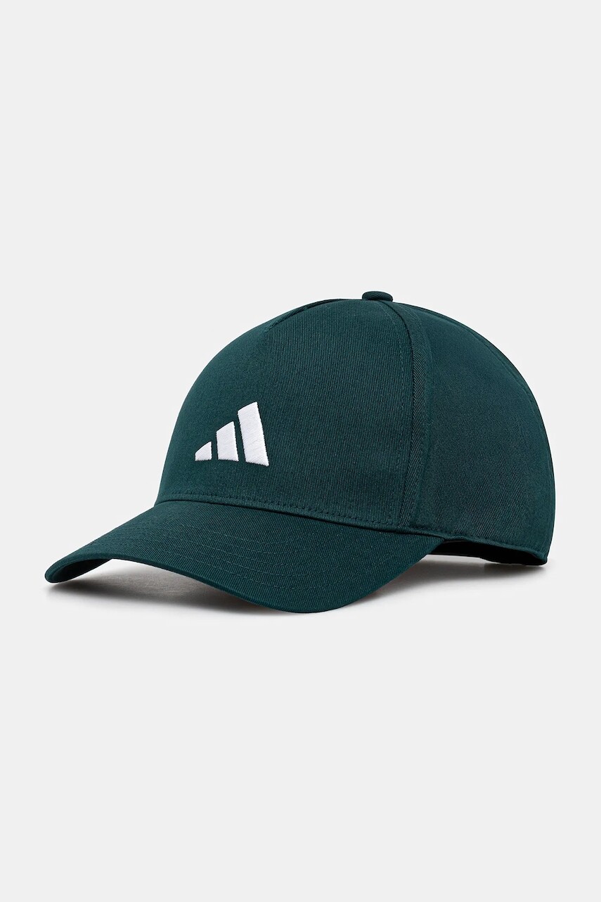 Detská bavlnená šiltovka adidas Performance zelená farba, s nášivkou, JX1259