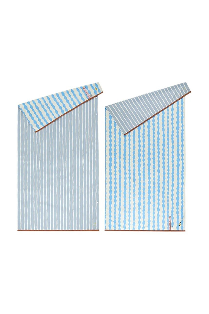 Rýchloschnúci plážový uterák Mideer Hugz 70×140 cm modrá farba