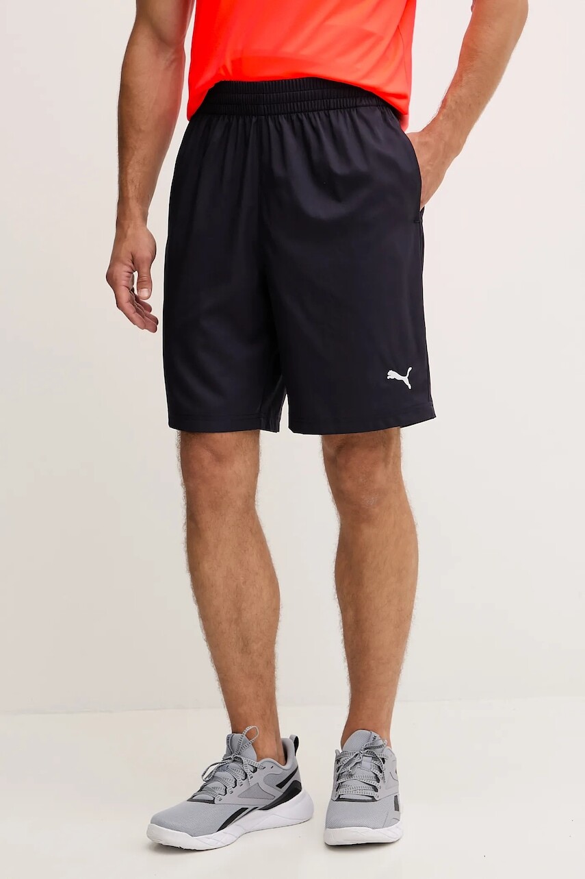 Tréningové šortky Puma tmavomodrá farba, 682604