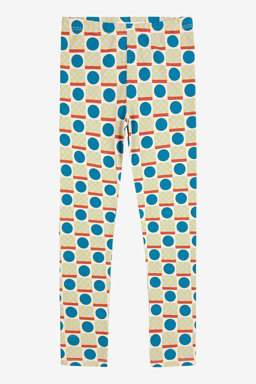 Detské legíny Bobo Choses Geometric Scacs zelená farba, vzorované, 225AC061
