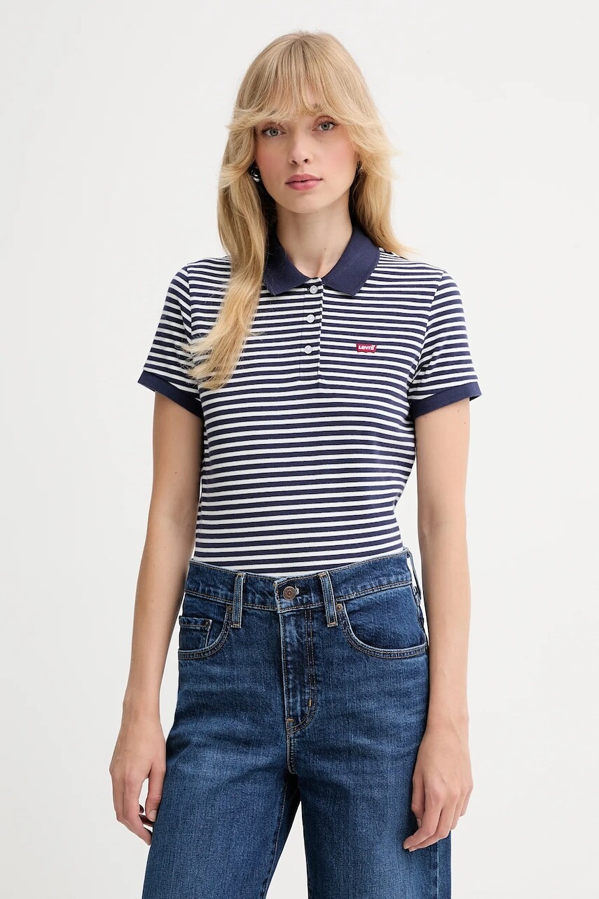 Polo tričko Levi's dámske, tmavomodrá farba, 52599