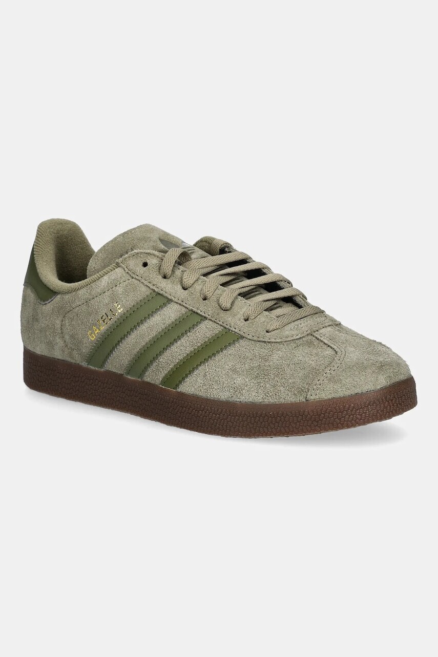 Semišové tenisky adidas Originals Gazelle zelená farba, JR6288